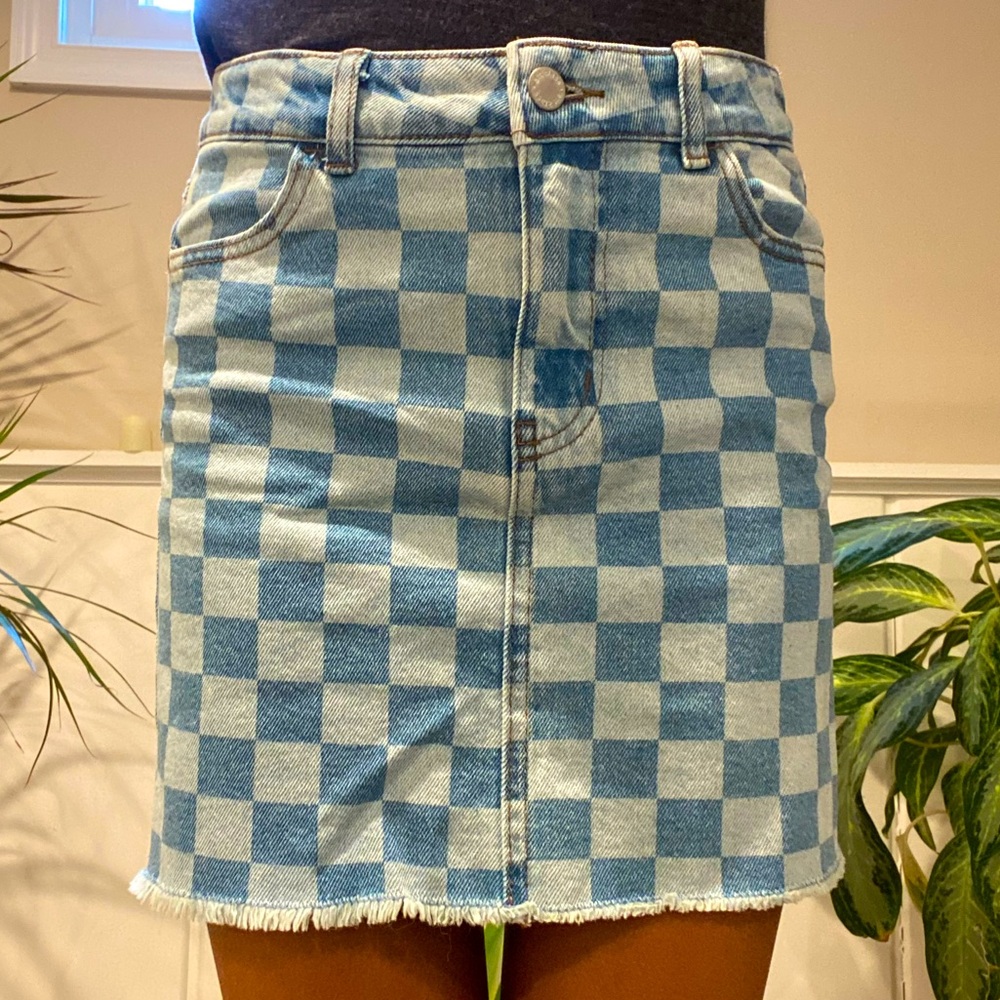 Checkered Pencil Skirt - art class